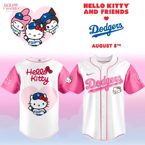 New Los Angeles Dodgers x Hello Kitty Night Pink Kuromi Jersey 2025