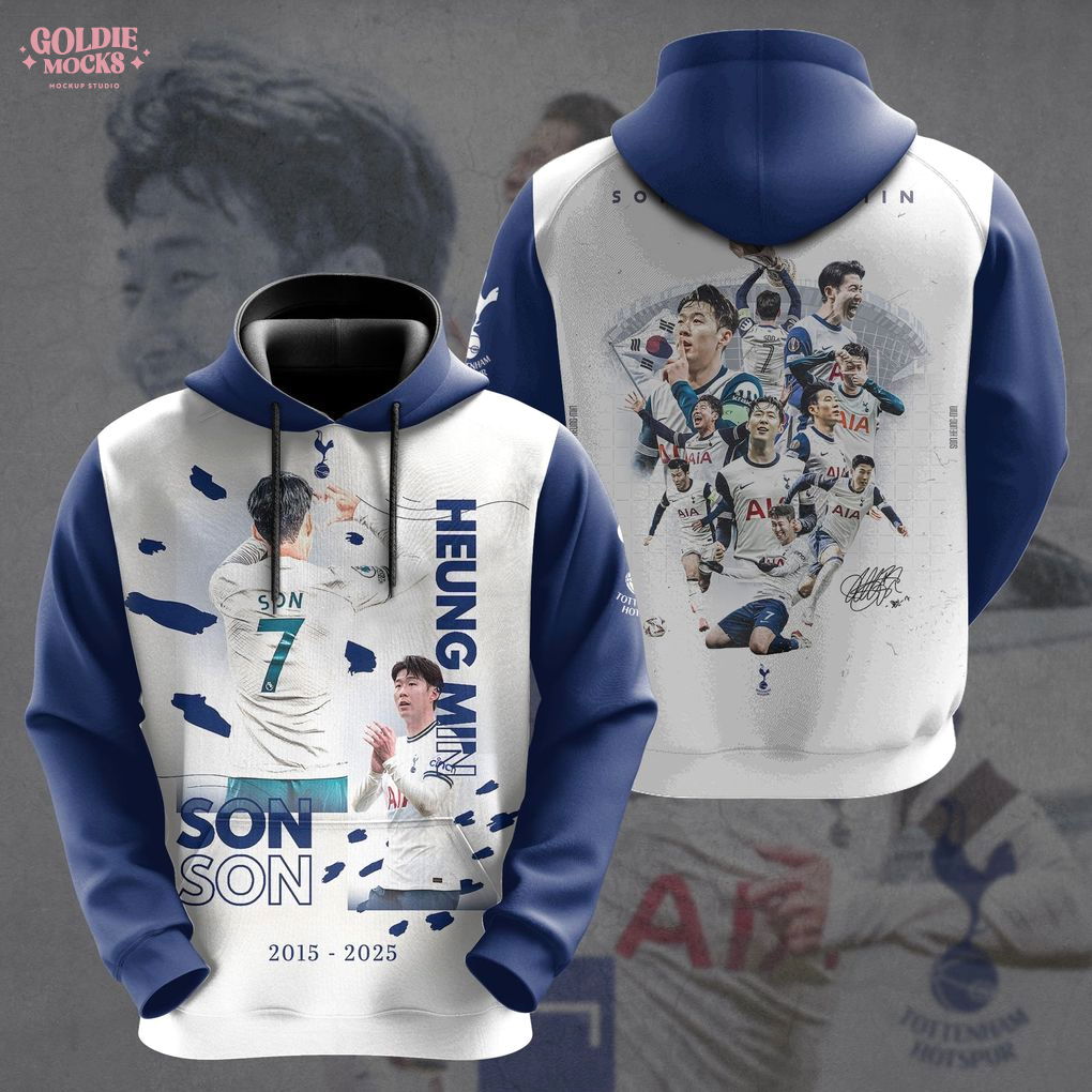 New Tottenham Hotspur FC x Son Heung min 2015-2025 T-Shirt New Tottenham Hotspur FC x Son Heung min 2015-2025 T-Shirt
