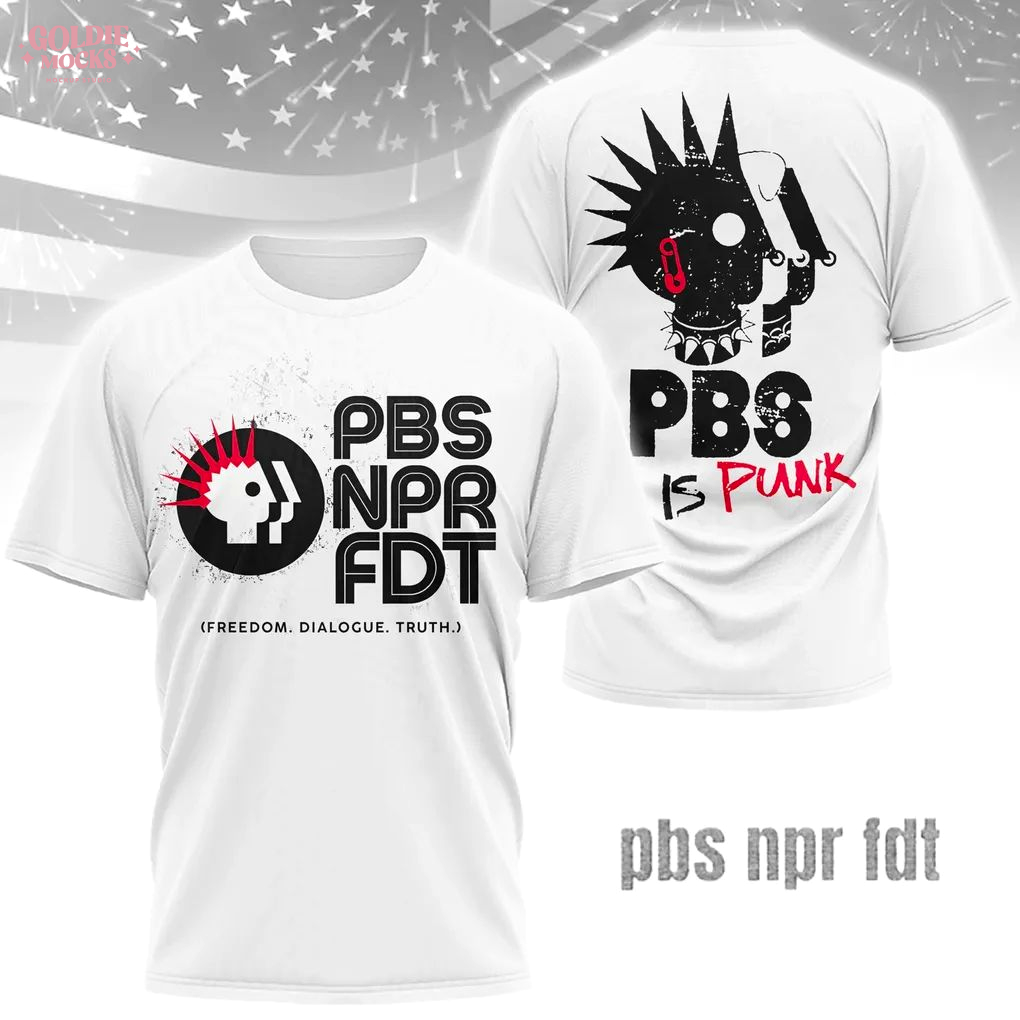 Public Radio Rebel T-Shirt – Punk PBS NPR FDT Graphic Tee for Free Speech Fans