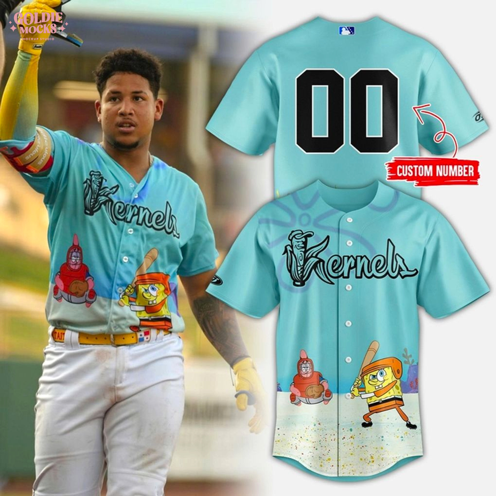 Spongebob Baseball Jersey Custom - Cartoon Kernels Limited Edition Spongebob Baseball Jersey Custom - Cartoon Kernels Limited Edition