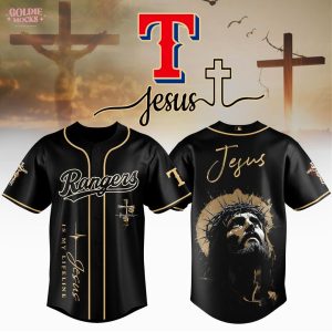 Texas Rangers x Jesus Is My Lifeline Black Jersey