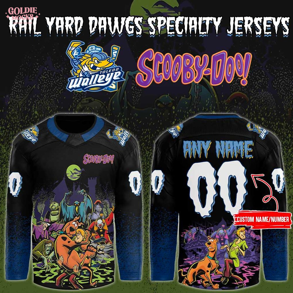 Toledo Walleye x ScooBy-Doo Rail Yard Dawgs Special 2025 Jersey Toledo Walleye x ScooBy-Doo Rail Yard Dawgs Special 2025 Jersey