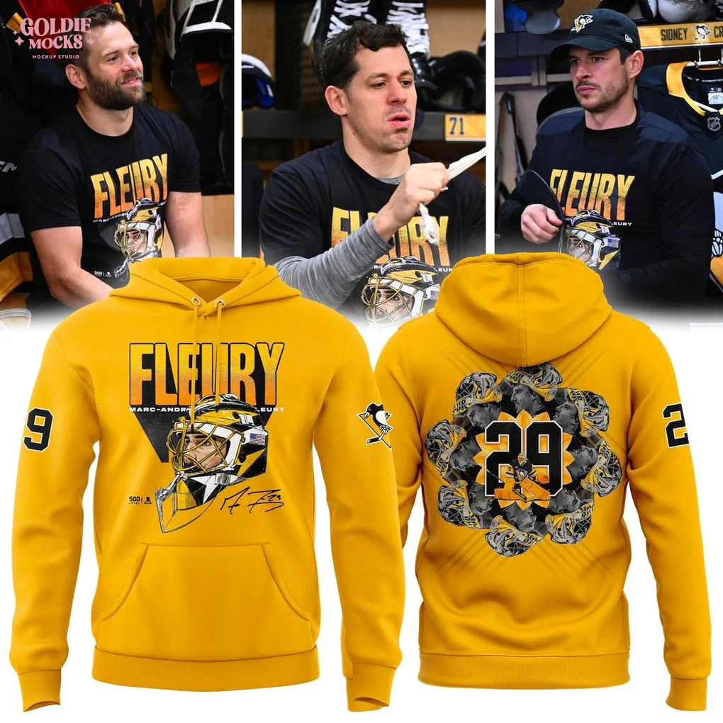 Pittsburgh Penguins Yellow Marc-Andre Fleury Limited Edition Hoodie Pittsburgh Penguins Yellow Marc-Andre Fleury Limited Edition Hoodie