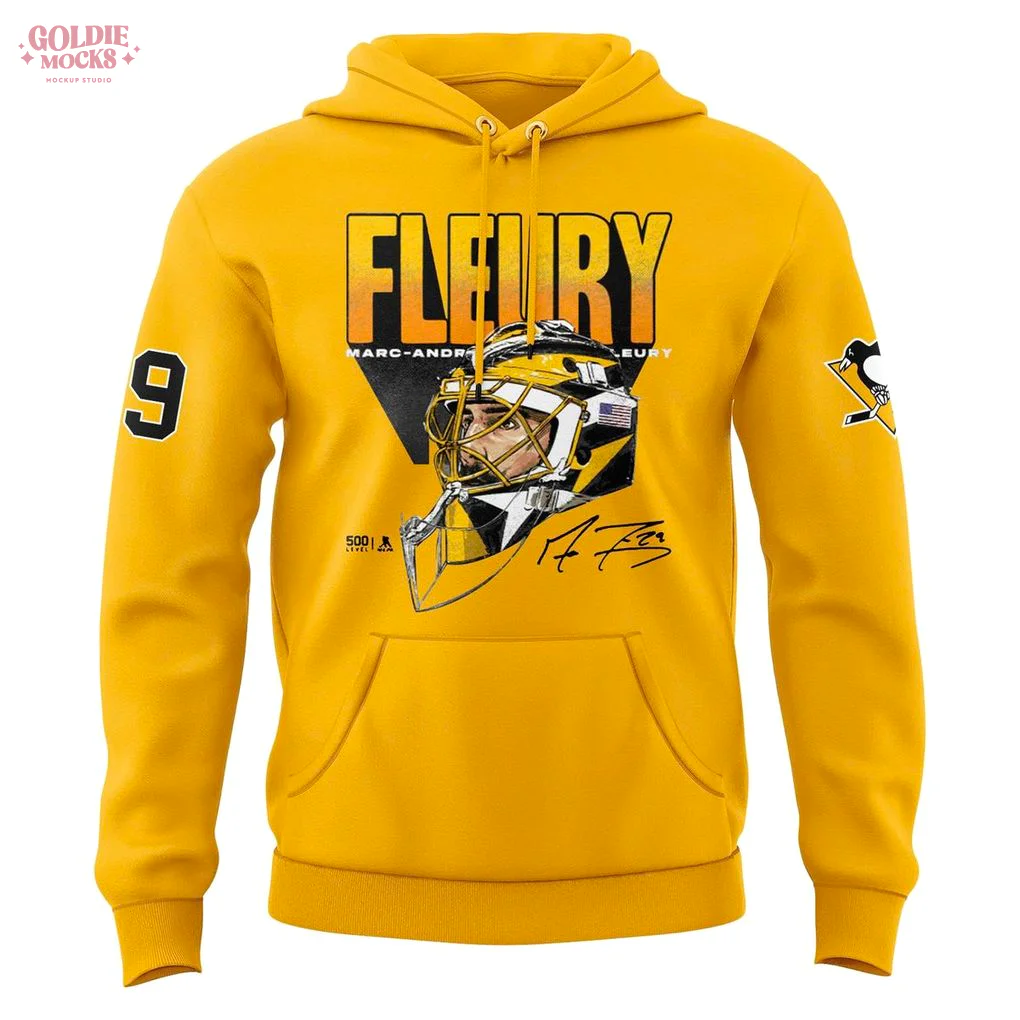 Pittsburgh Penguins Yellow Marc-Andre Fleury Limited Edition Hoodie Pittsburgh Penguins Yellow Marc-Andre Fleury Limited Edition Hoodie