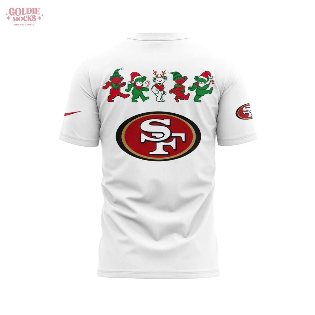 SF 49ers Grateful Dead Dancing Christmas White Shirt SF 49ers Grateful Dead Dancing Christmas White Shirt