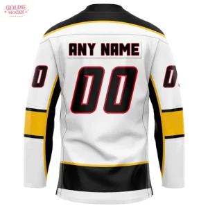 Back view of the white Cincinnati Cyclones jersey displaying