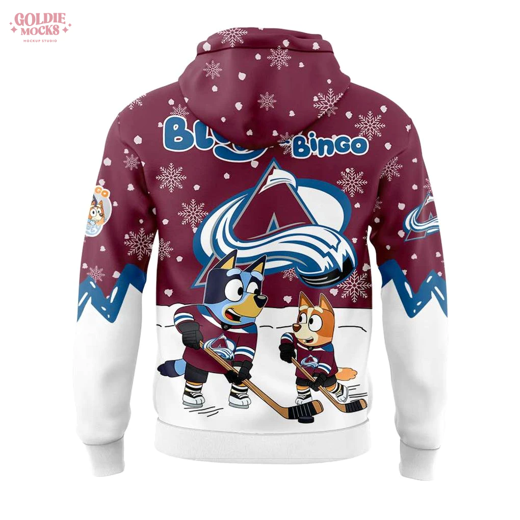 Colorado Avalanche Bluey and Bingo 2025 Combo Hoodie Colorado Avalanche Bluey and Bingo 2025 Combo Hoodie