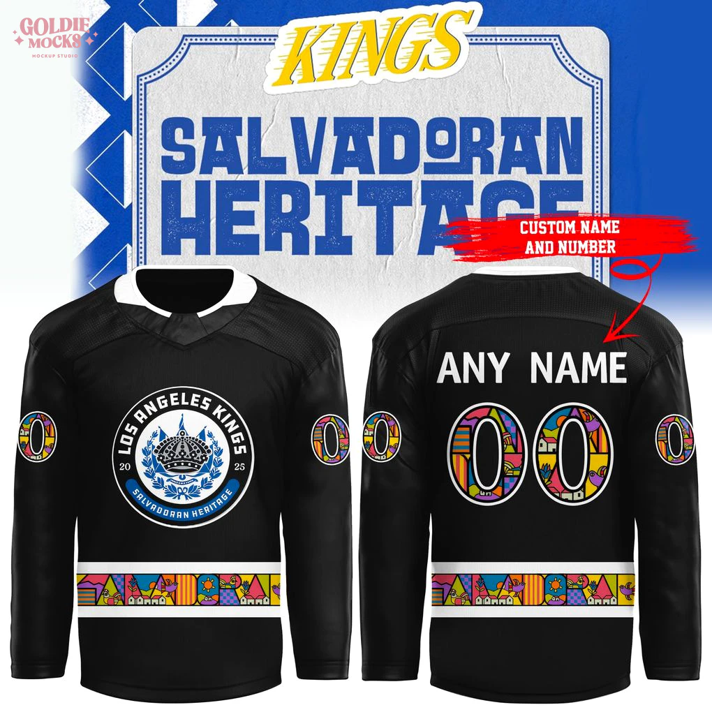 2025 LA Kings Salvadoran Heritage Hockey Jersey 2025 LA Kings Salvadoran Heritage Hockey Jersey