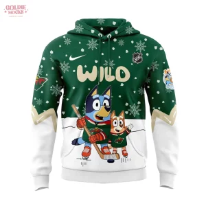 Minnesota Wild Bluey and Bingo 2025 Combo Hoodie