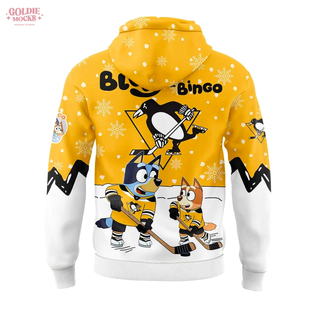 Pittsburgh Penguins Bluey and Bingo 2025 Combo Hoodie