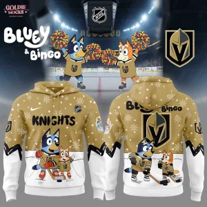 Vegas Golden Knights Bluey and Bingo 2025 Combo Hoodie