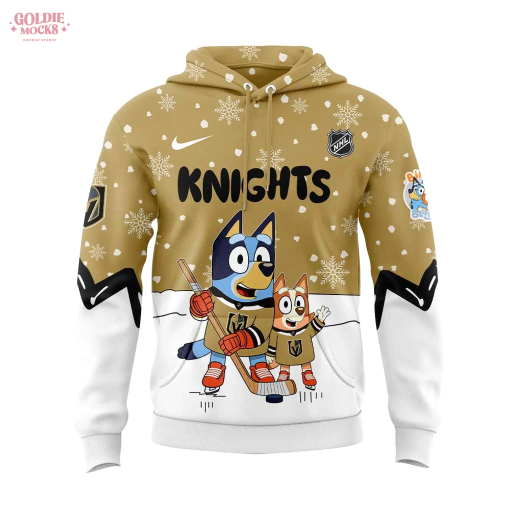 Vegas Golden Knights Bluey and Bingo 2025 Combo Hoodie